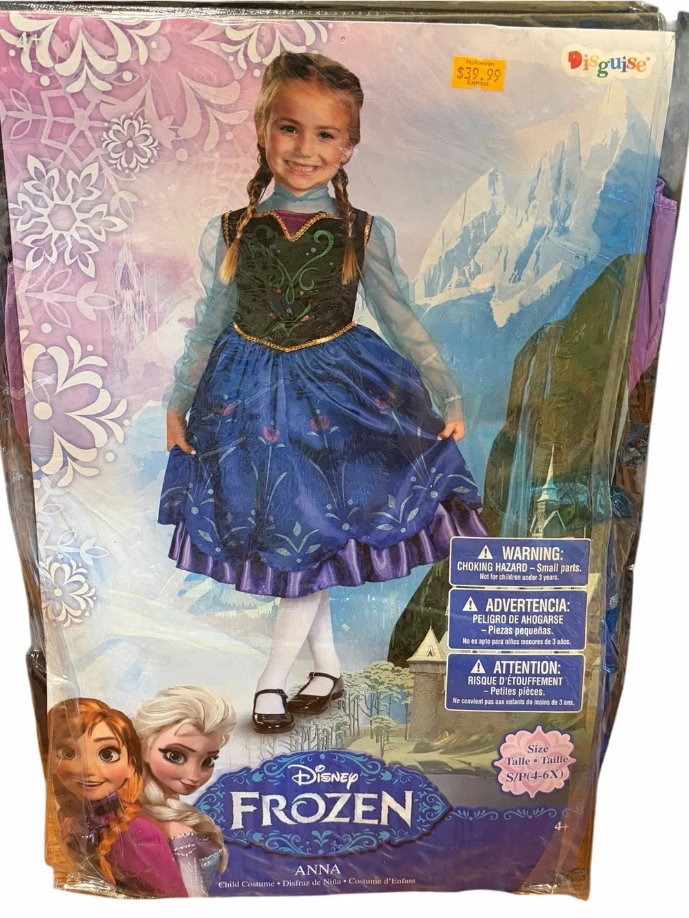 NEW Disney Frozen Anna Children’s Costume size Small 4-6X